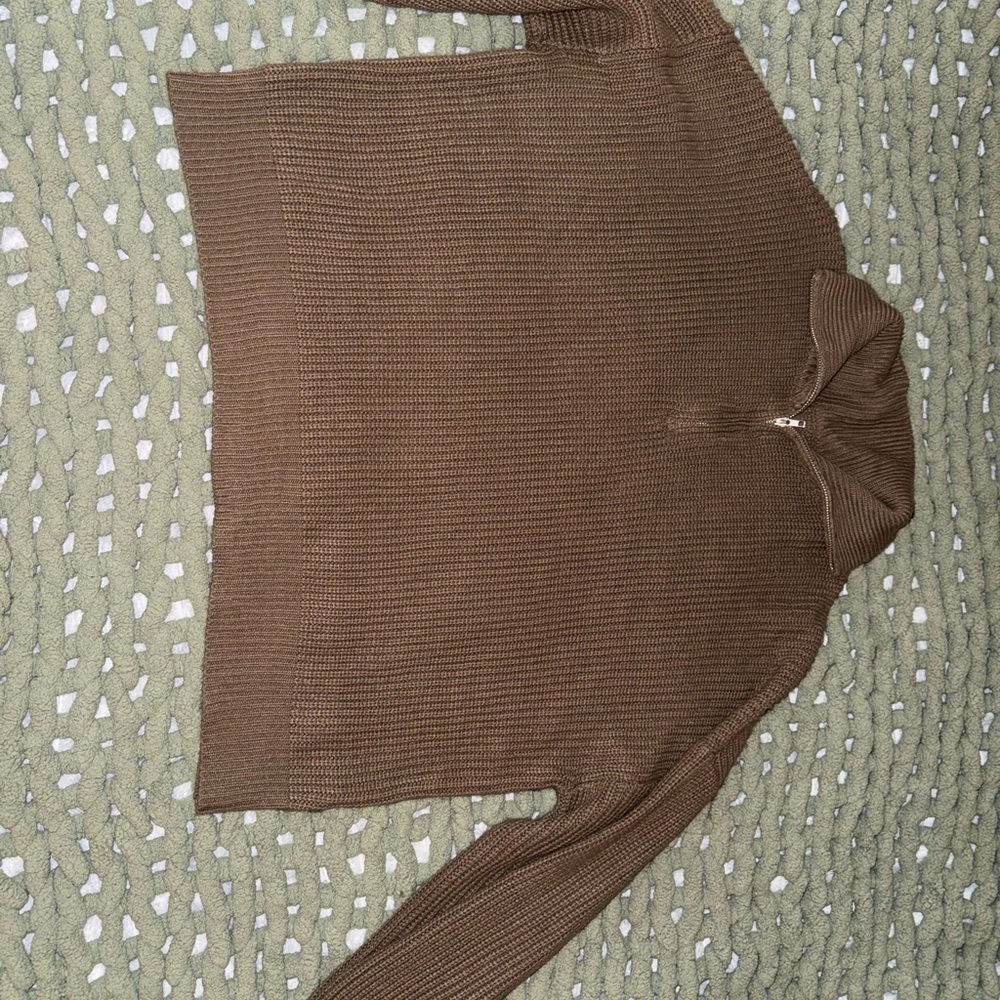 Brown Turtleneck Sweater